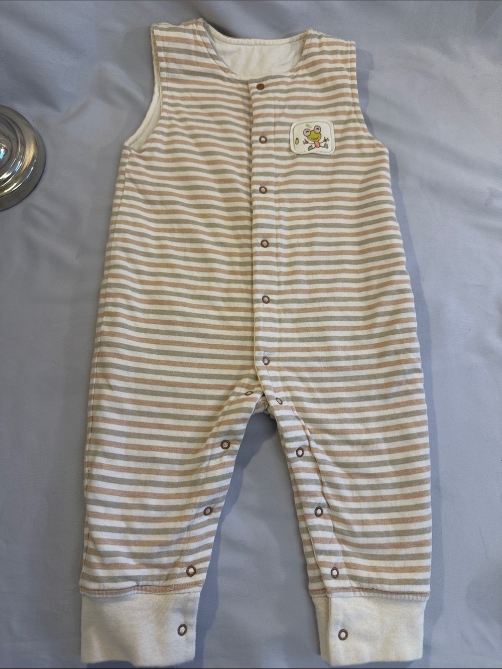 Nature Colores - White with Brown insulated wearable blanket/sleep sack/sleeper